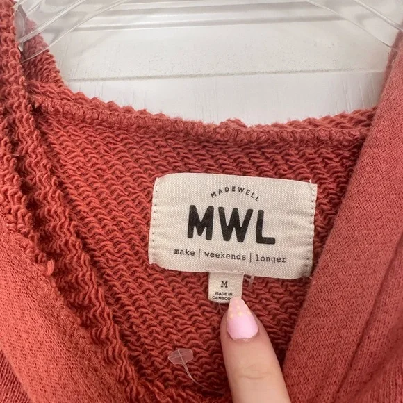 Madewell MWL Rust Hoodie - Picture 2 of 3